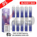 Bloody Bar 5000 Puffs Blue Razz Cherry Disposable Vape Box of 10 - VU9 Eliquid