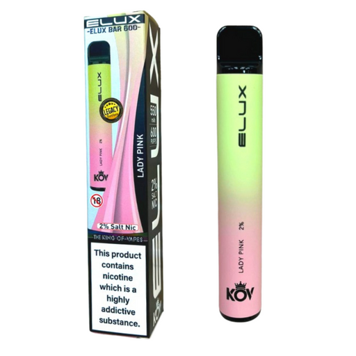 Elux KOV Lady Pink -  ripe-tasting strawberry on inhale, combined with juicy orange and balanced with creamy coconut undertone 