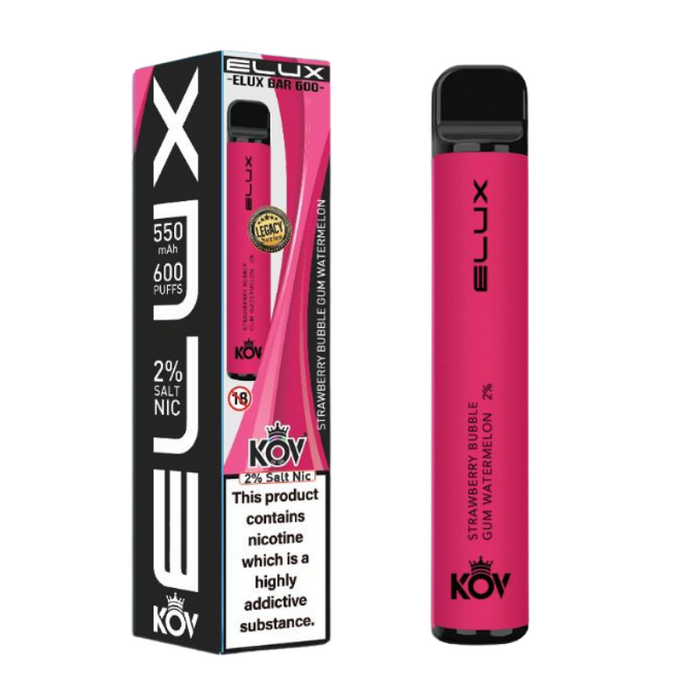 Elux Kov - A fruity blend of strawberry and watermelon with a hint of sweet minty bubblegum.