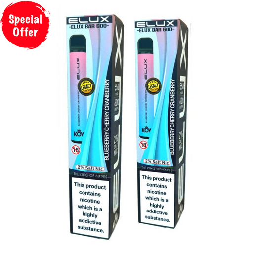 Blueberry Cherry Cranberry By Elux Bar Disposable Vape - BUY ANY 2 FOR £8