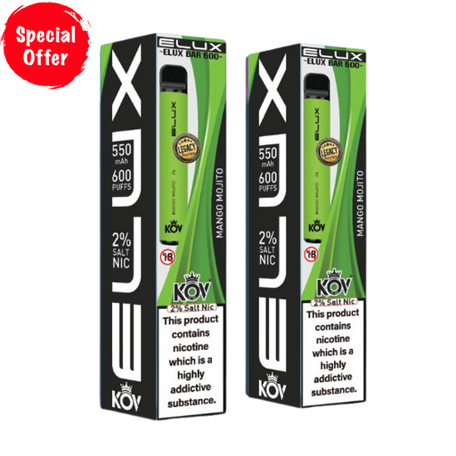 Elux KOV Bar Legacy Range Disposable Vape UK 20MG - Buy Any 2 For £8