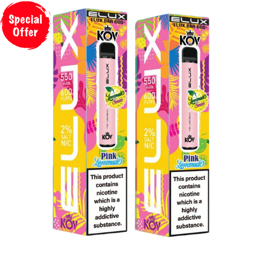 Pink Lemonade By Elux Bar Disposable Vape - Buy Any 2 For £8