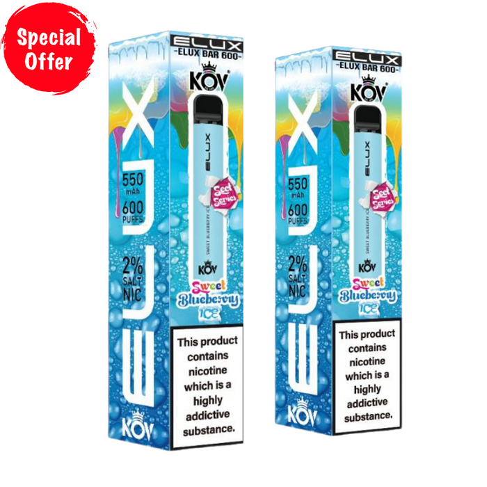 Sweet Blueberry Ice By Elux Bar Disposable Vape - Buy Any 2 For £8
