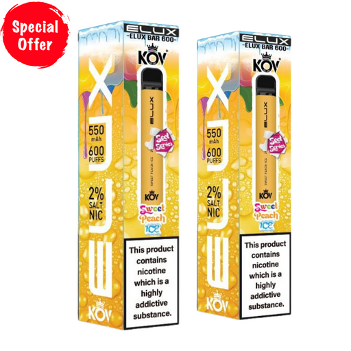 Sweet Peach Ice By Elux Bar Disposable Vape - Buy Any 2 For £8