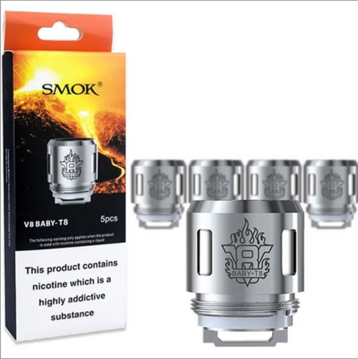 SMOK V8 Baby-T8 0.15ohm Coils pack of 5 - UK VAPE WORLD