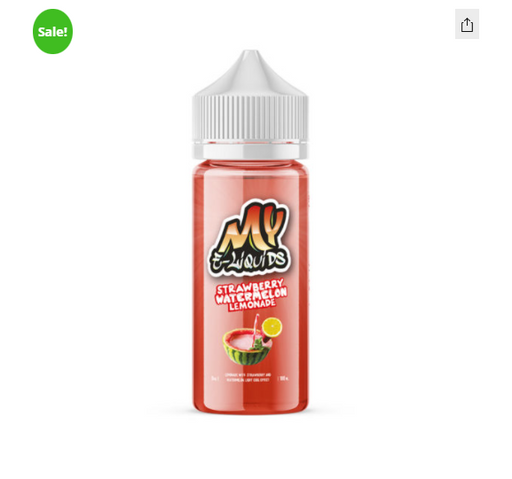 My E Liquid 100ml E Juice 70/30 VG PG Shortfill Vape 0mg - Strawberry Watermelon Lemonade