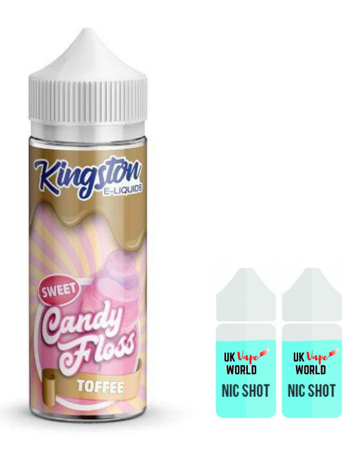 Kingston Sweet Candy Floss Toffee 100ml Shortfill With 2 Nicotine Shots | UK Vape World